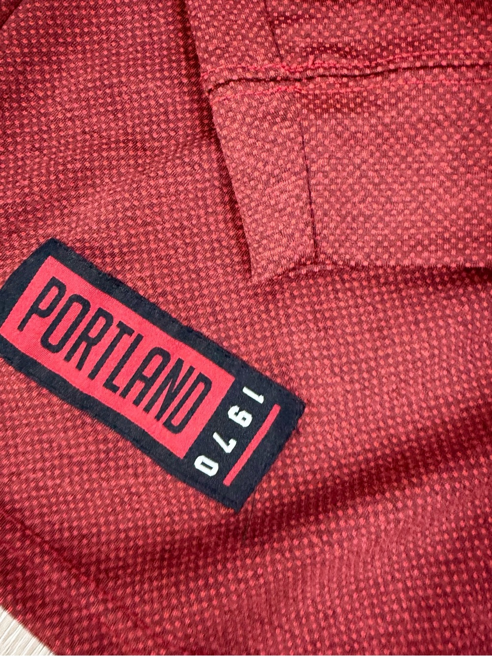 Portland Blazers Men's Maroon Hooded Pullover - Picture 2 of 5